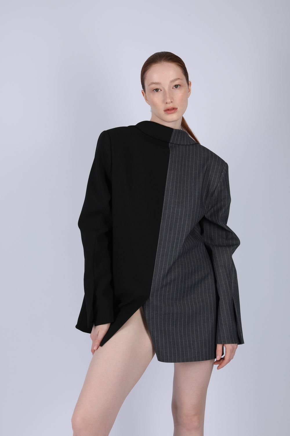 ПИДЖАК «HEADTURNER PLAID» КАМЕННО-СЕРЫЙ|ЧЕРНЫЙ