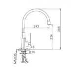 Смеситель для кухни, Frap, гибк излив, с картриджем, бел, F4458