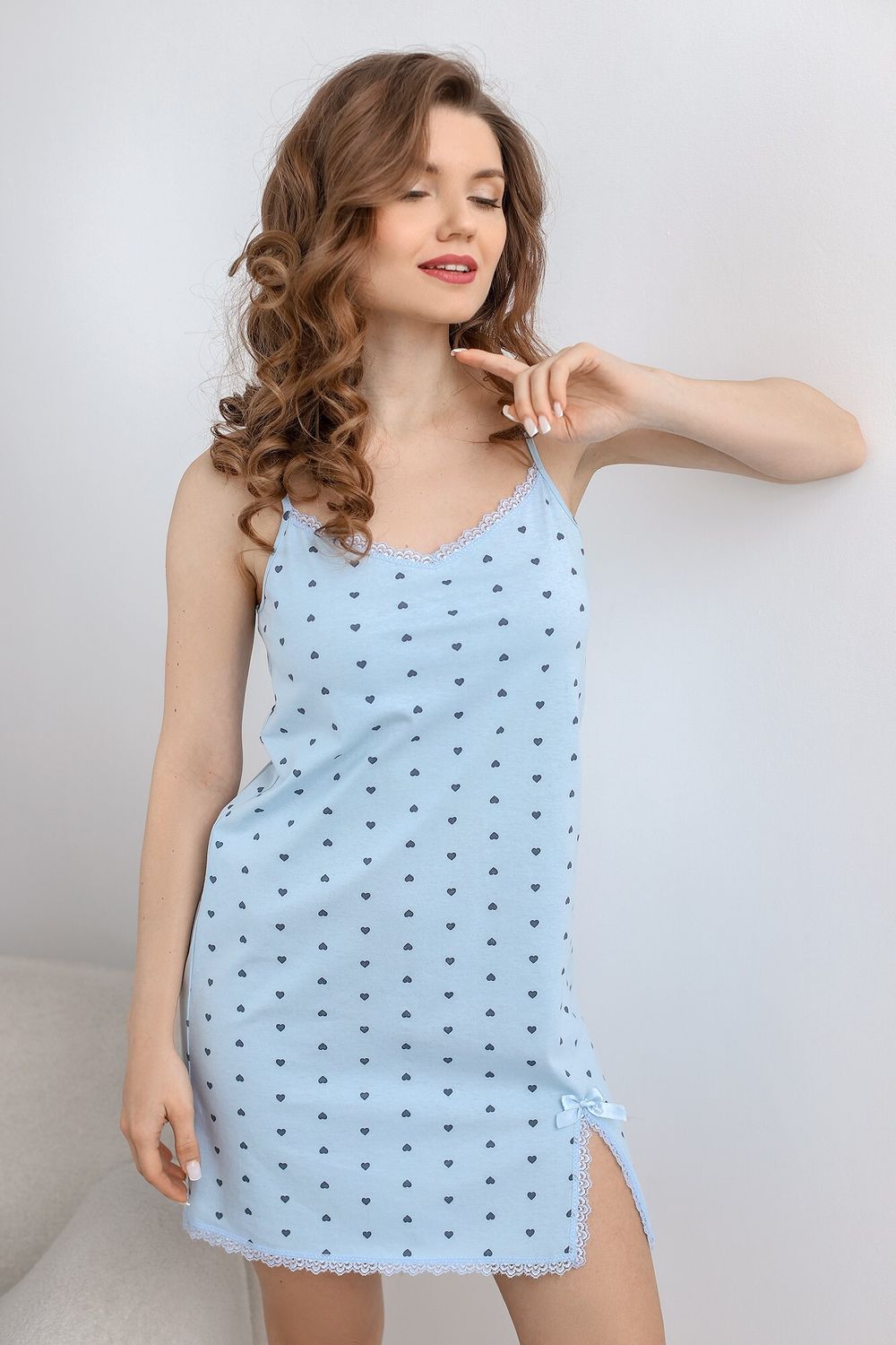 Ночная сорочка Пралине-1 Виотекс ГОЛУБОЙ