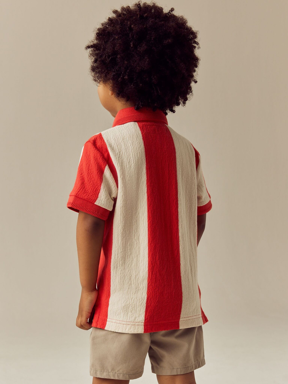 Поло для мальчика Next E66-446, Молочный, Красный