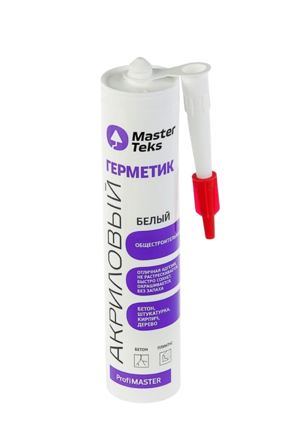 Герметик "HOMEMASTER" акриловый "Masterteks" общестроительный белый 260 мл
