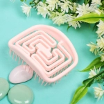 Расческа массажная компактная «Сosmo style», цвет розовый, 9*8,см , в пластиковой коробке