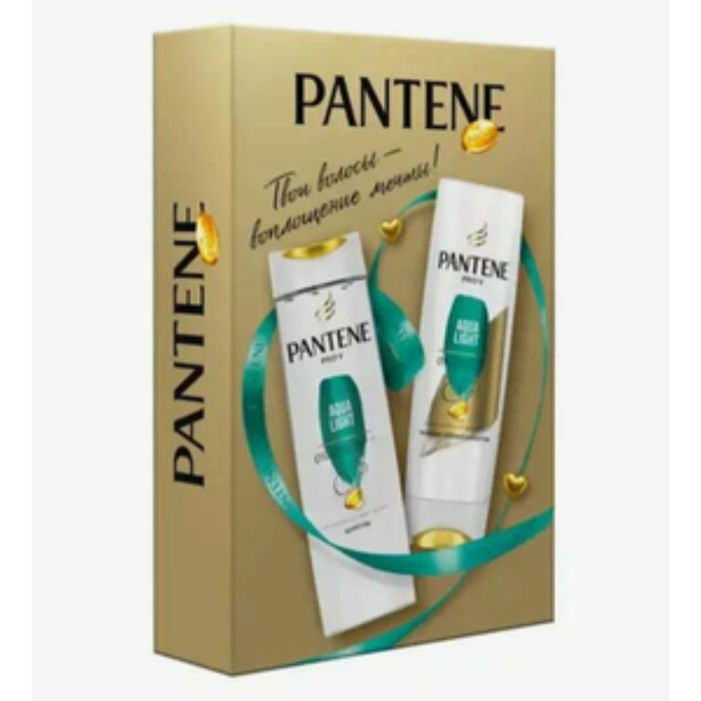 Подарочный набор Шампунь+бальзам Pantene Aqua Light 500 мл