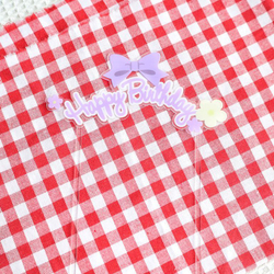 Топпер «Happy Birthday» прозрачный с фиолетовым бантиком