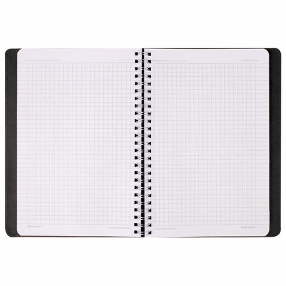 Тетрадь А5 (148x218 мм), BRAUBERG "Office PRO", гибкая, под кожу, гребень, 80 л., черная, 111046