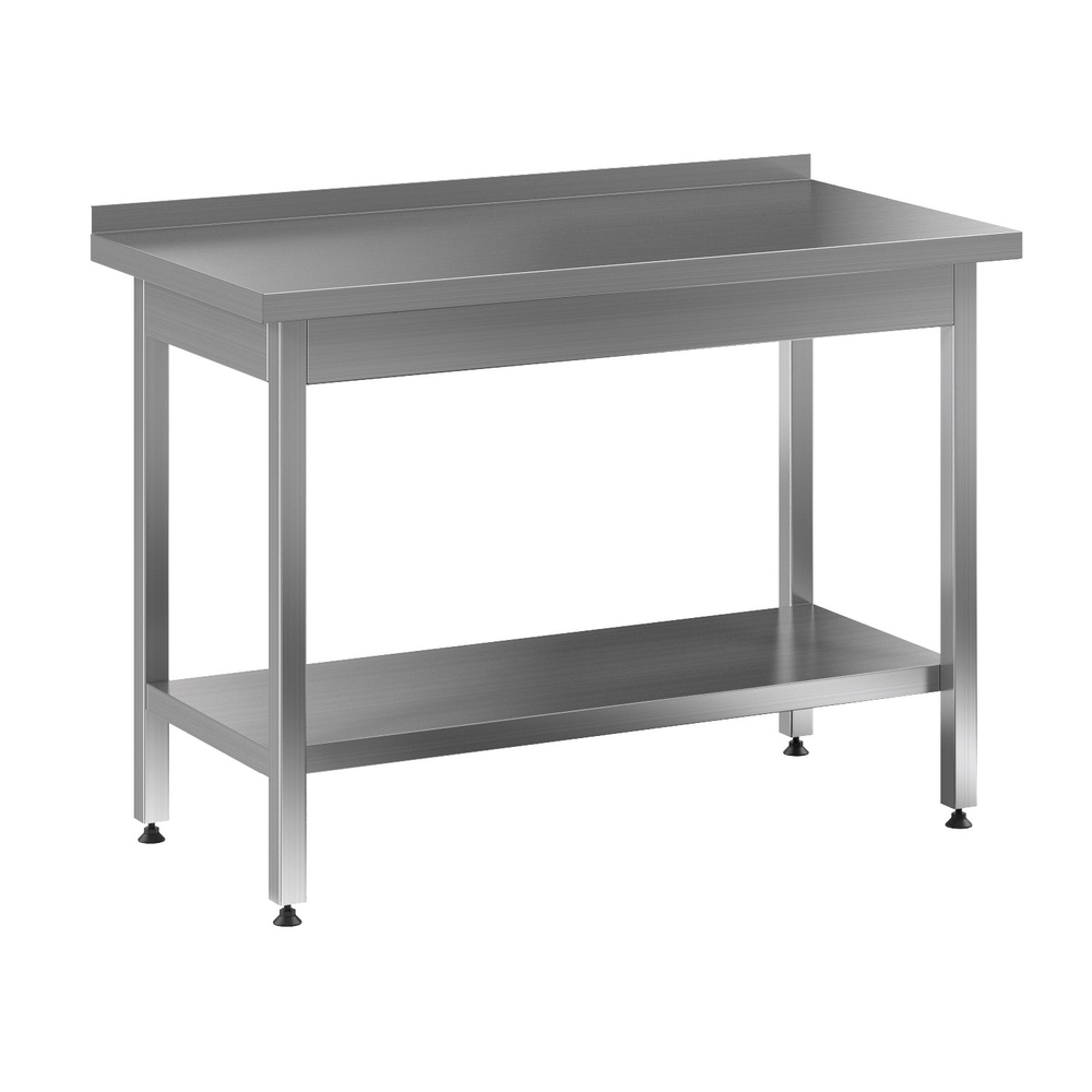 Стол производственный СПП 1200/700/850 (полка сплошная, борт)