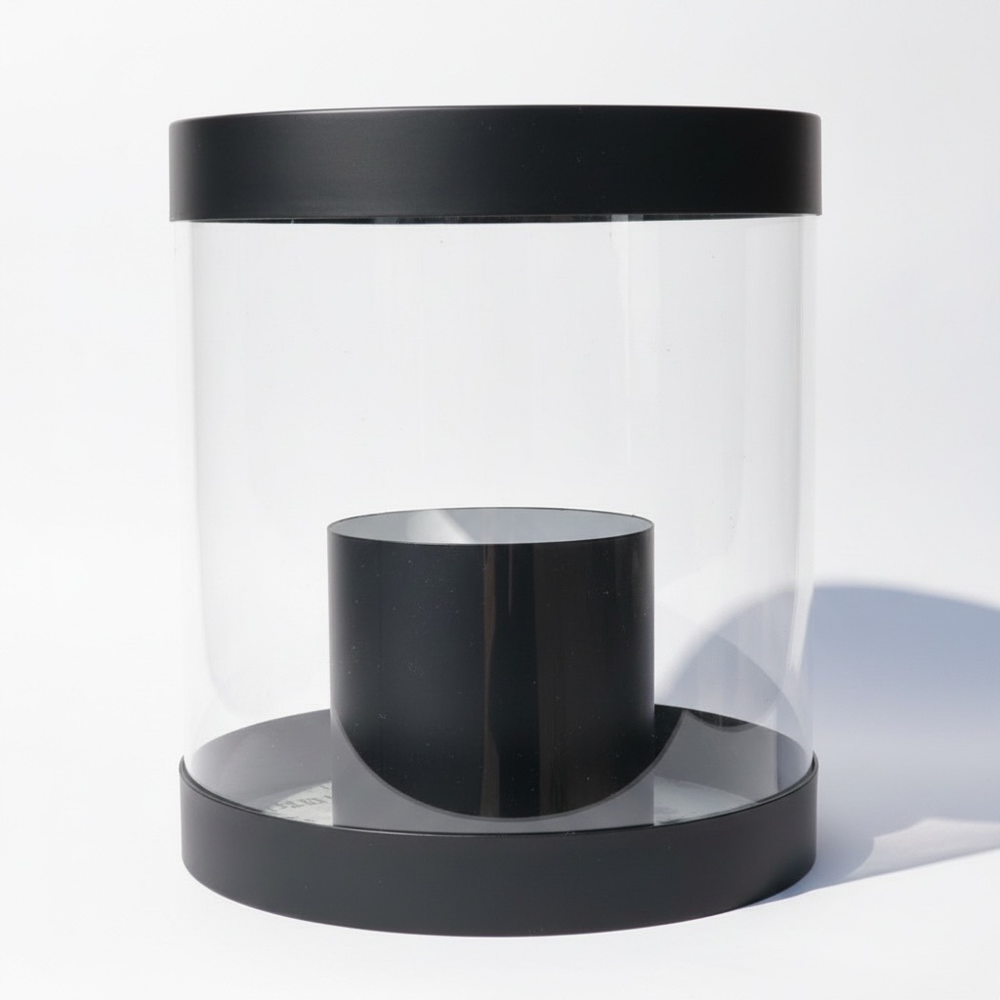 Коробка аквариум 32см Цвет : Черный.