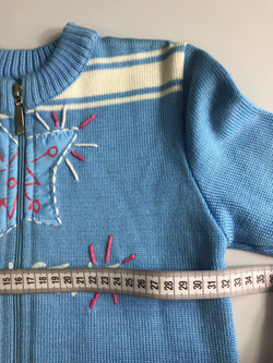 Джемпер на молнии теплый с шерстью в составе на рост 98-104 см, на 3-4года, новый