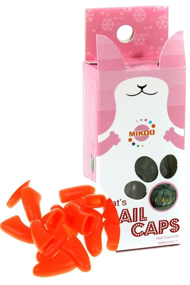 КОГТИ НАКЛАДНЫЕ Д/КОШЕК "MIKOO" C-L7 20шт (ОРАНЖЕВЫЕ)