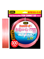 Флюорокарбоновая леска для рыбалки Duel Pink Fluorocarbon Fish Cannot See, 0,205 мм, 30 м, 3 кг, розовый