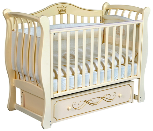 Детская кроватка Антел Luiza-33 (универсальный маятник) слоновая кость