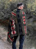 Палантин теплый с орнаментом Навахо