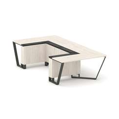 Steel Meet Стол переговорный П-образный KMK-PR.B.SP-07P Денвер Светлый/Графит Глянец/Металл Антрацит