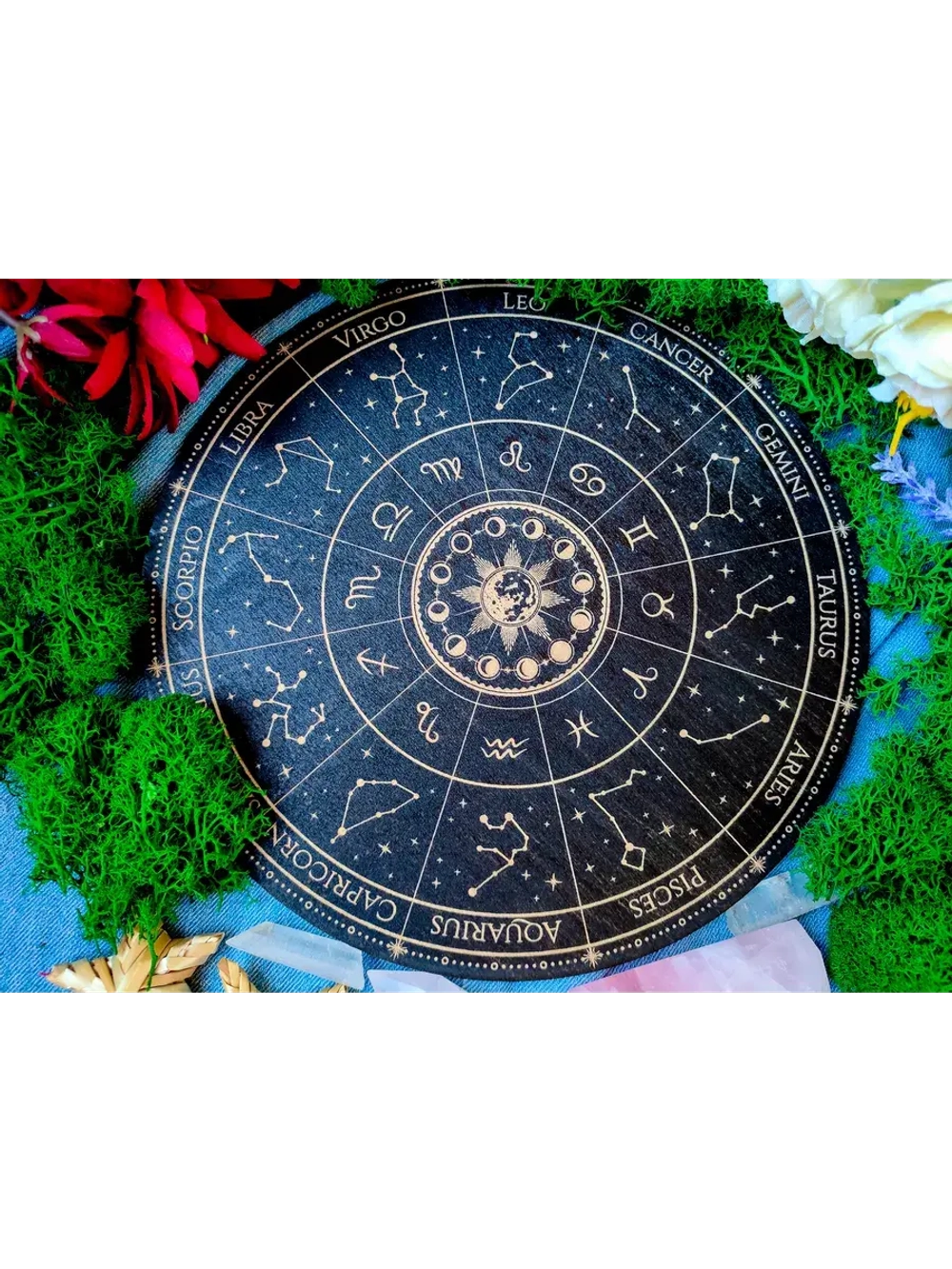 Зодиакальное астрологическое колесо, украшение алтаря