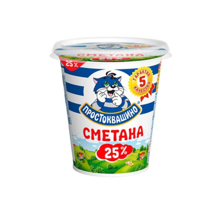 Сметана Простоквашино 25% 300 гр