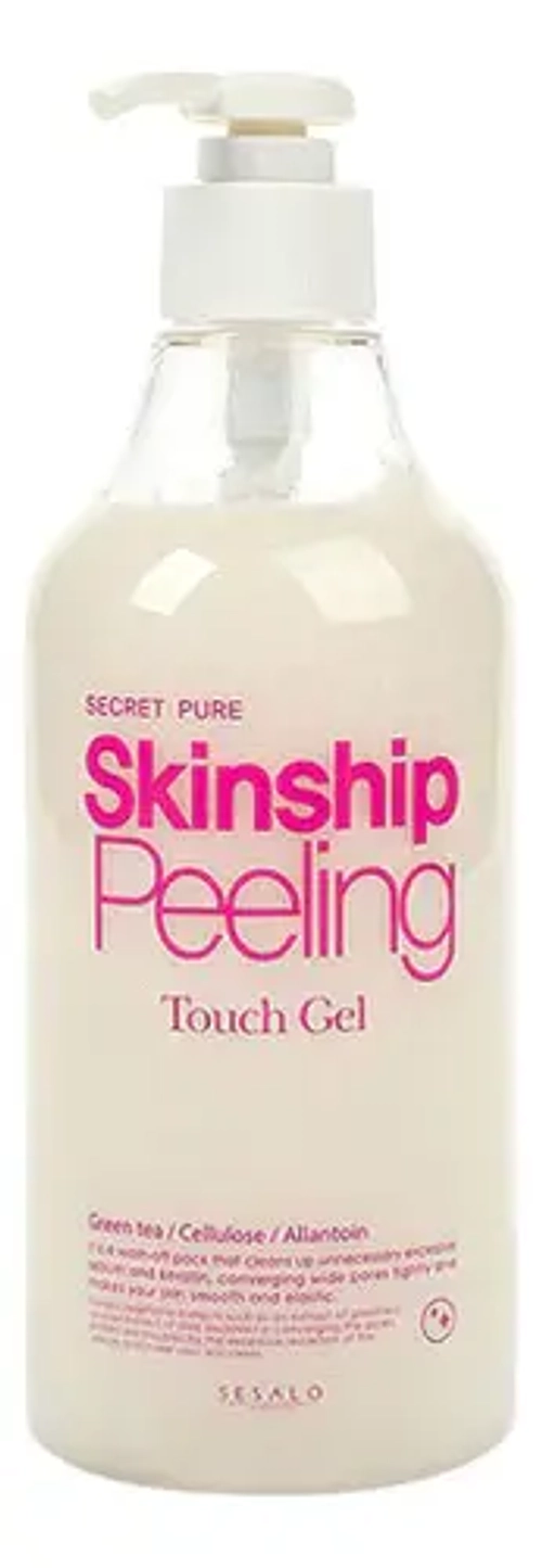 Elizavecca Увлажняющая пилинг-скатка для лица и тела Secret Pure Skinship Peeling Touch Gel, 500 мл