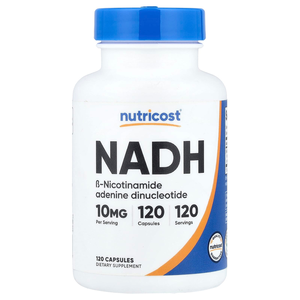 Nutricost, НАДН, 10 мг, 120 капсул