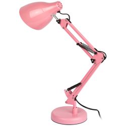 Настольный светильник ЭРА N-123-E27-40W-P Е27 с основанием розовый | Настольные светильники под лампу
