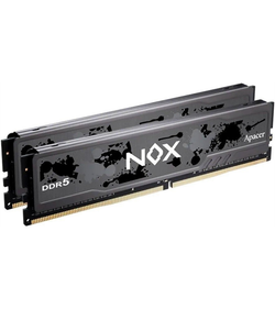 Apacer DDR5 32GB 5600MHz DIMM NOX Black Gaming Memory (PC5-44800) CL40 1.25V (Retail) 2048*8 Kit (2x16GB) Heat Sink (Retail) 3 years (AH5U32G56C522MBAA-2)