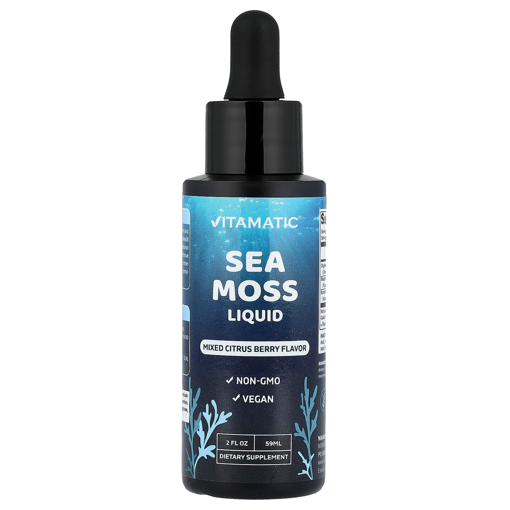 Vitamatic, жидкий мох, цитрусовые и ягоды, 59 мл (2 жидк. унции)