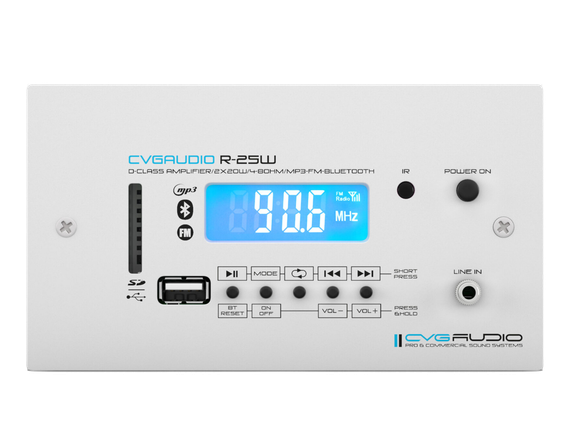 CVGAUDIO R-25W настенный низкоомный (low-impednce) двухканальный (stereo) микшер-усилитель