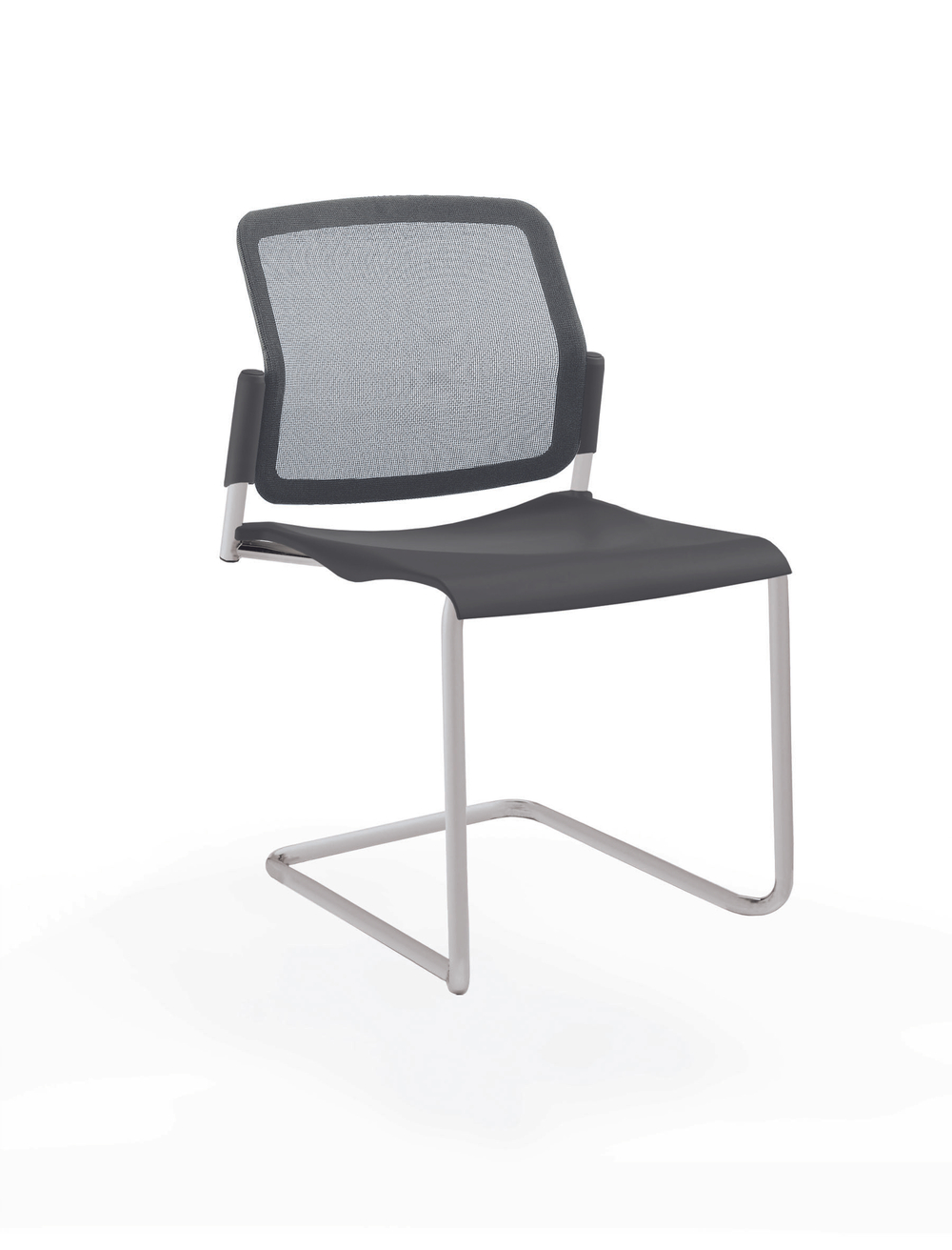 Movie стул на кантилевере со спинкой-сеткой