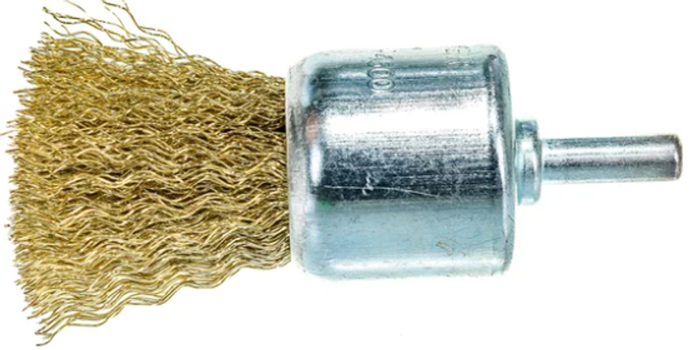 Корщетка-кистевая для дрели и шуруповерта. латунированная проволока шпилка Ø6-25мм.19563