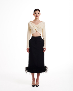 кофта (топ)  перекрут айвори