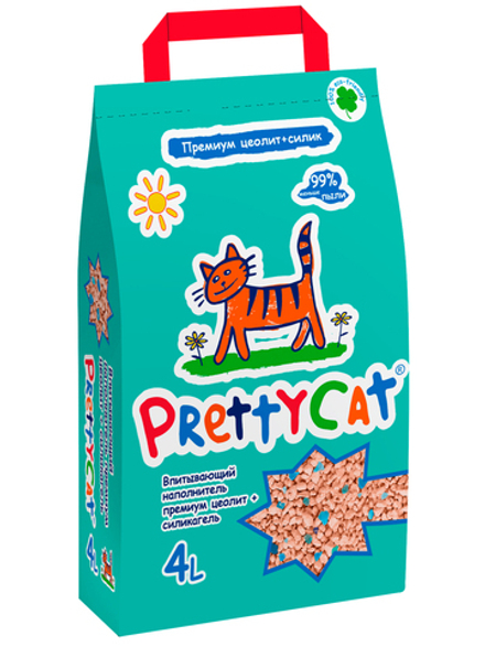 Наполнитель PrettyCat впитывающий для кошачьих туалетов Premium 2кг (4л)