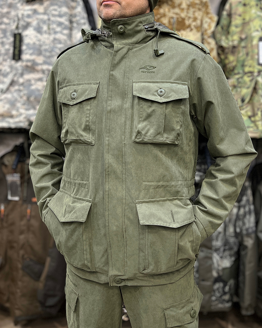 Костюм демисезонный Taygerr Честер Норвегия/Хаки, до –5 °C, мембрана 10000/10000