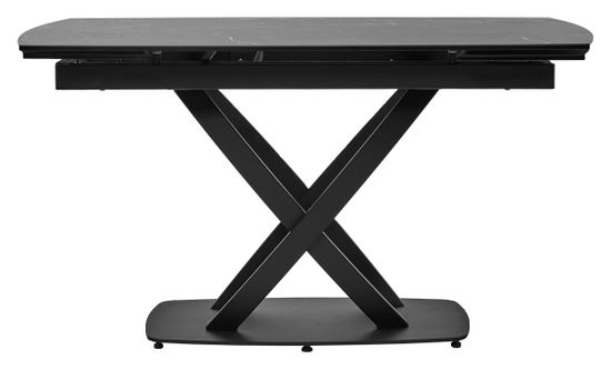 Стол FOGGIA 140 KL-116 Черный мрамор матовый, итальянская керамика/черный каркас