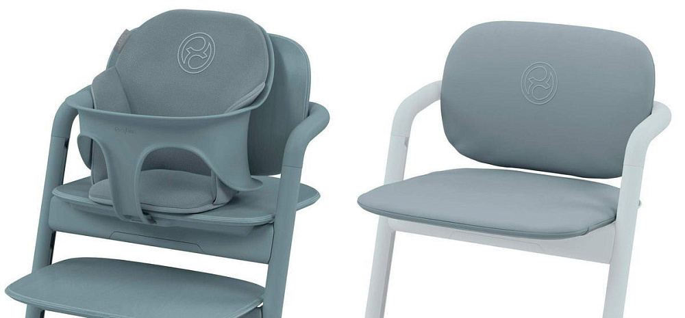 Стульчик для кормления Cybex Lemo 4 в 1 с мягкими чехлами Comfort Inlay Stunning Black/Stone Blue
