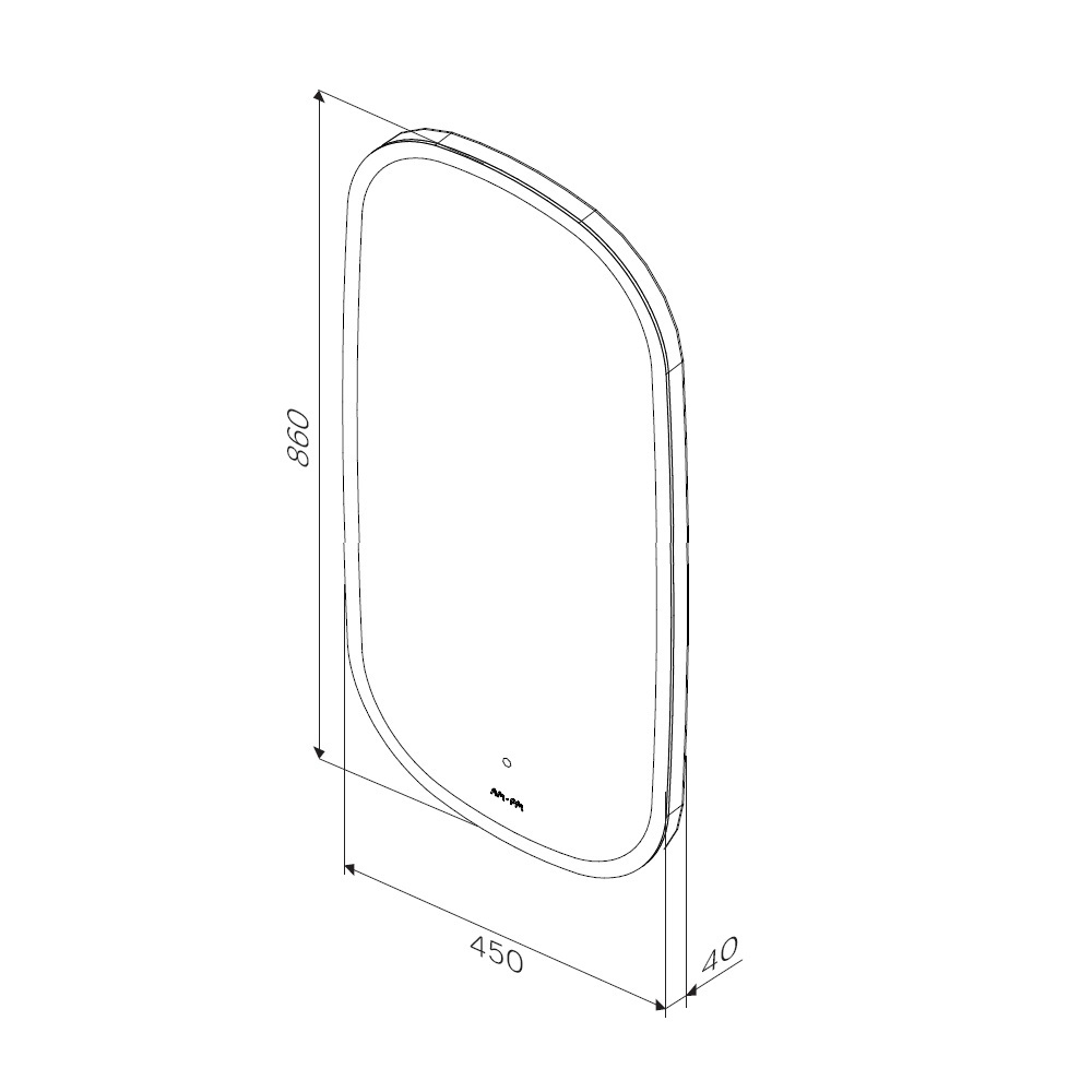 Зеркало AM.PM Func M8FMOX0451WGH белая