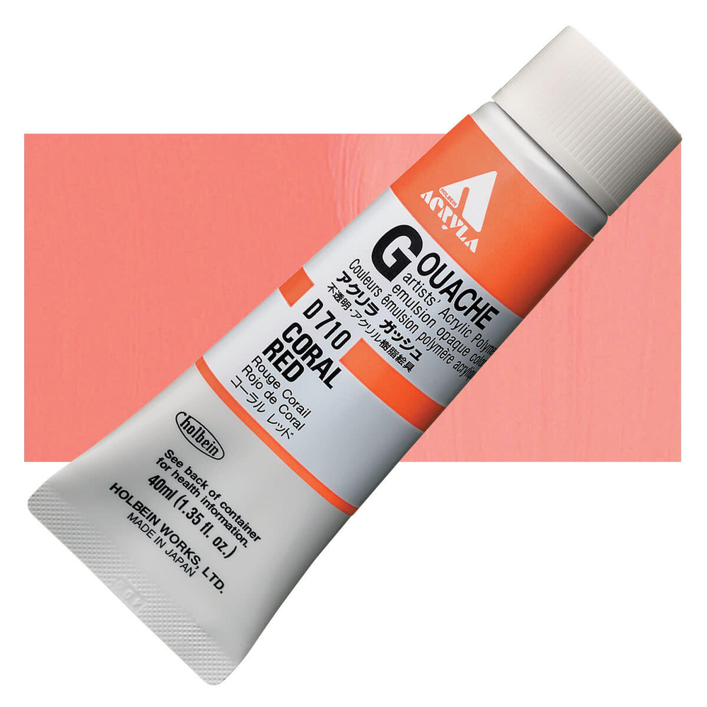 Holbein Acrylic Gouache 40 мл. 710 [А] Coral Red