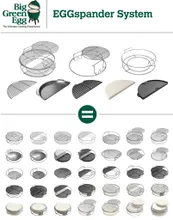 Решётка чугунная полукруглая для гриля Big Green Egg L