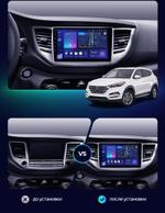 Магнитола для Hyundai Tucson 3 2015-2018 (штатная КЗВ, рамка серебро) - Teyes CC3L монитор 9" IPS на Android 10, 8-ядер, CarPlay, 4G SIM-слот