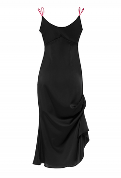 Платье на лямках чёрное 56 -19SS