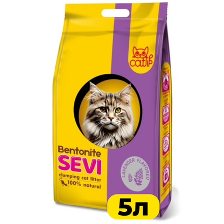 Наполнитель Sevi комкующийся аромат Лаванды 5 л