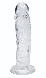 Прозрачный фаллоимитатор на присоске Empire Jelly Dildo - 19,3 см. (Цвет: прозрачный)
