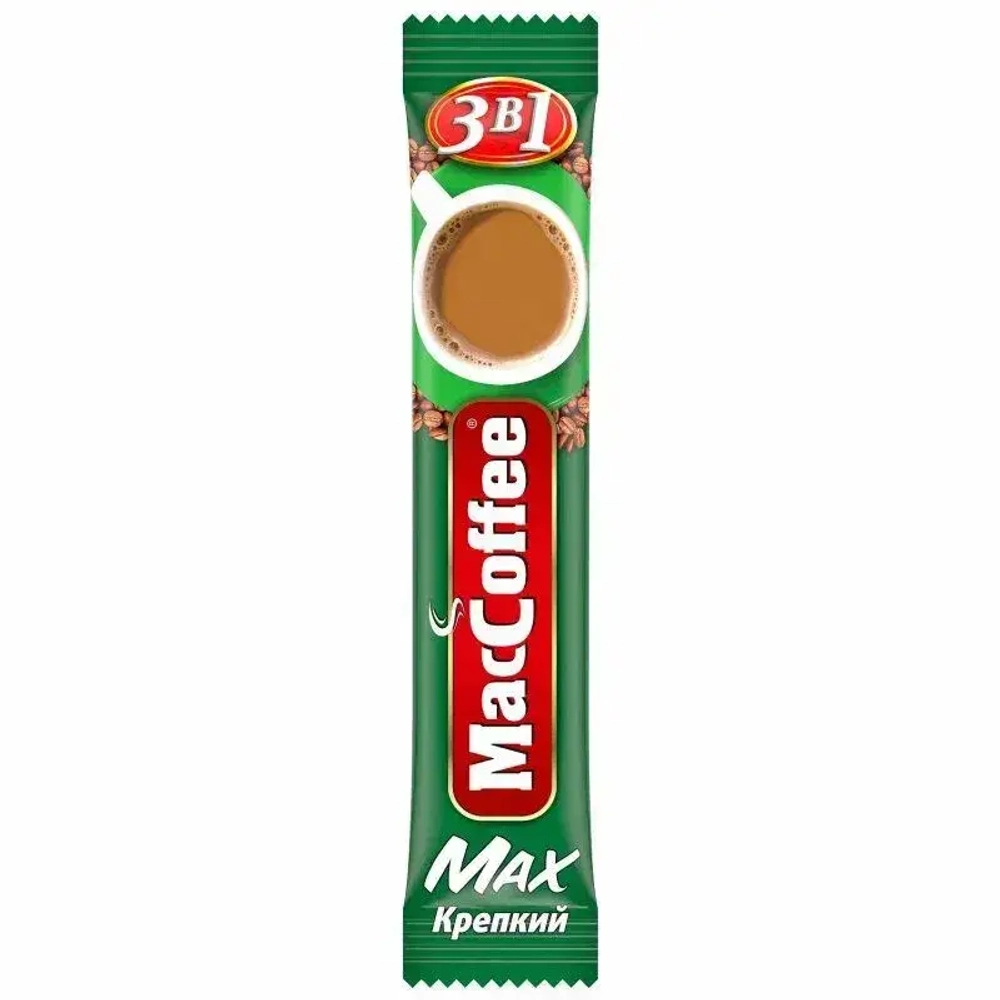 Кофейный напиток MacCoffee Maх, 3 в 1, Крепкий, 20 шт