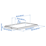 Полка выдвижная IKEA KOMPLEMENT (КОМПЛЕМЕНТ), Темно-серый, 100x58 см