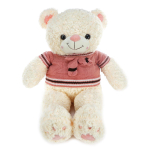 Медведь в вязаной кофте с вязаным бантом № 2 32x48x46см. (Hand)