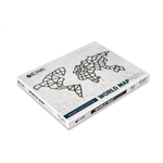 Полигональная картина "Карта Мира" от EWA - Деревянные панно и карты на стену интерьерная сборная модель, пазл