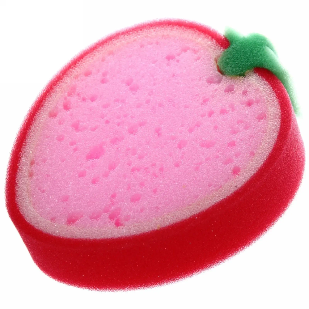 Губка для тела банная поролоновая «Клубничка», фигурная 13.5*11см