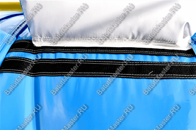 Коммерческий надувной батут-горка "Дракон" 10*5*8 м,без шипов сине-белый