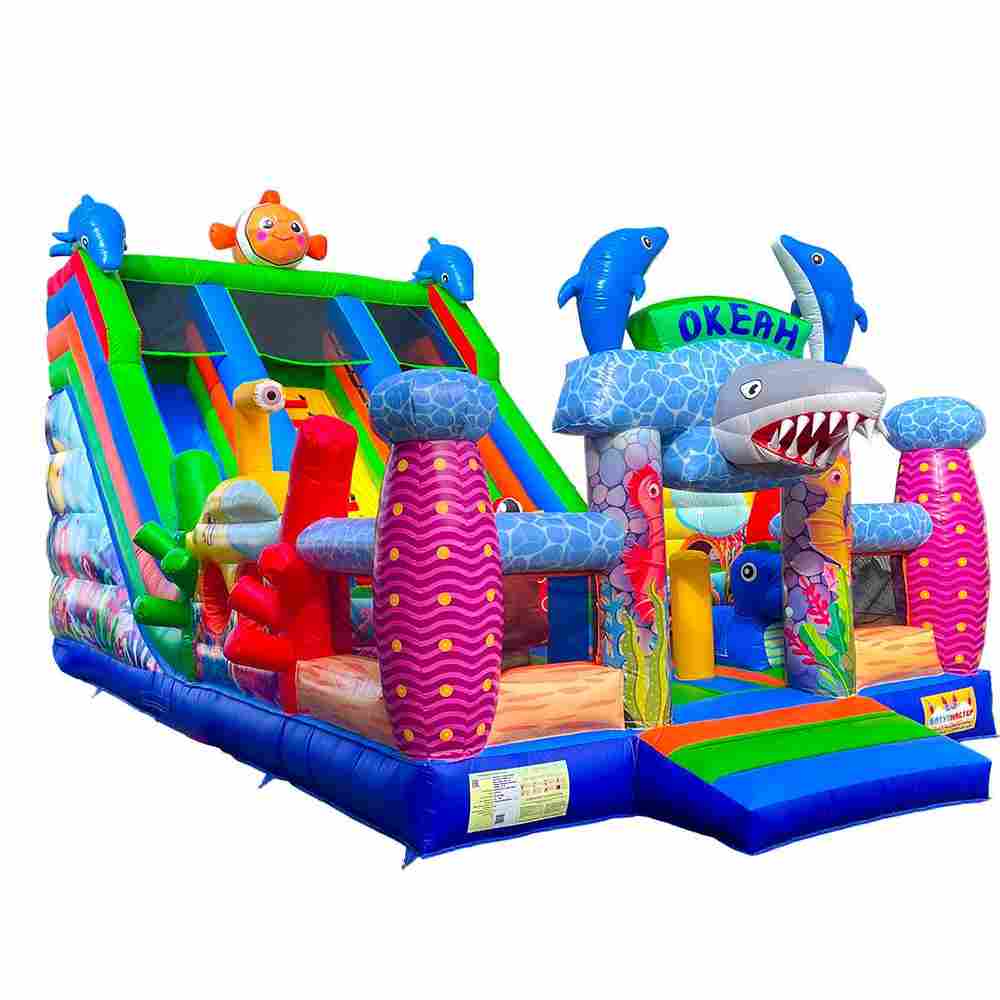 Коммерческий надувной батут «Океания» 10*5*6 м