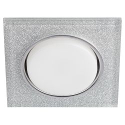 Встраиваемый светильник со светодиодной подсветкой ЭРА DK LD50 CH/SHSL GX53 хром серебро