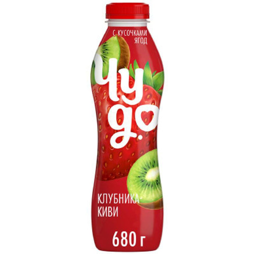 Йогурт питьевой "Чудо" Клубника-киви 680 г