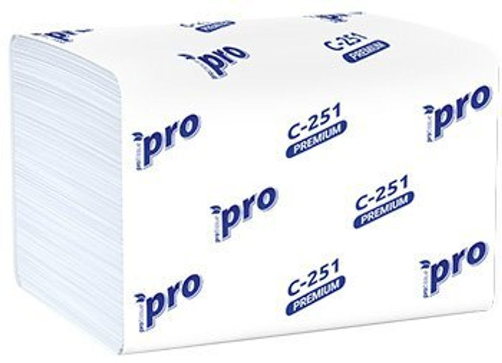 Салфетки диспенсерные PROtissue, 2-слойные, сложение 1/2, 200 листов в пачке, 20 пачек в коробке