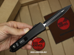 Нож Microtech Ultratech D/E PS A+++ - черная рукоять, кинжальный черный клинок RK/Н90
